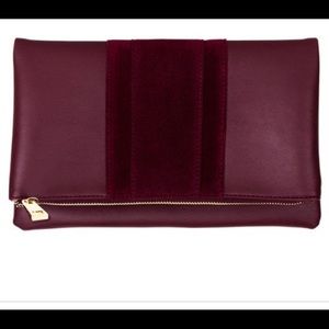 Summer & rose vegan leather burgundy clutch